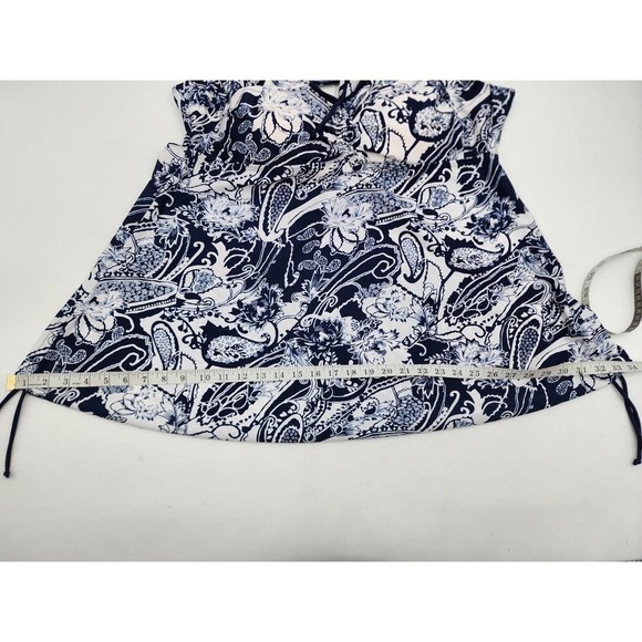 Septangle Plus Size 24W Tankini Swimsuit Blue Adjustable Padded Bra Paisley - Picture 8 of 12